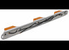 MINI ID LIGHT BAR, AMBER LENS, INCANDESCENT 3 BULB - WHITE BASE, 16-5/8"X1-7/16"