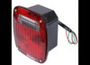 SQUARE TRAILER COMBINATION TAIL LIGHT, 5 FUNCTION, DS DRIVERSIDE 6-3/4" X 6-1/4", INCANDESCENT