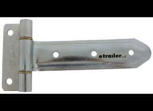T-STRAP HINGE FOR ENCLOSED TRAILERS, 8" HINGE, OVERALL 9-5/8"X2" ZINC COATED, 180* ROTATION