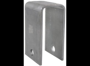 FRONT CENTER REAR HANGER FOR 1-3/4" DOUBLE EYE SPRINGS, 9/16" HOLE , 5-7/16"T X 9/16" BOLT HOLE