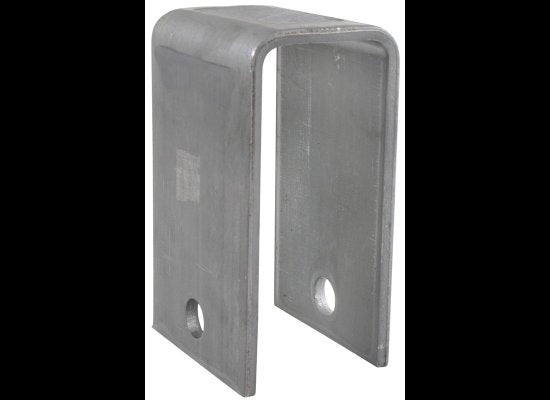 FRONT CENTER REAR HANGER FOR 1-3/4" DOUBLE EYE SPRINGS, 9/16" HOLE , 5-7/16"T X 9/16" BOLT HOLE