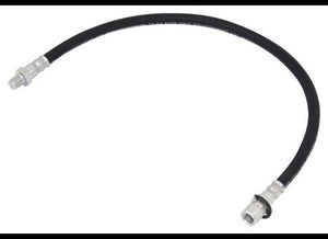 HYDRAULIC BRAKE LINE / RUBBER FLEX HOSE 1/4" ID X 7/16" OD , 7/16"-20 M/F FITTING, 19-1/2" LONG