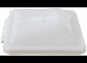 VENT COVER FOR VENTLINE VENTADOME TRAILER ROOF VENT - WHITE, WEDGE SHAPE, POLYPROPYLENE