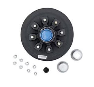 TPP - 8 LUG 12" BRAKE HUB & DRUM ASSEMBLY, COMPLETE 5.2K - 7K, 8X6.5, 9/16" LUG STUD - RETAIL BOXED