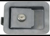 JUNIOR LOCKING STEEL FLUSH DOOR LATCH, LOCKING 2-3/4"X3-3/4" HOLE SIZE, W/ KEYS