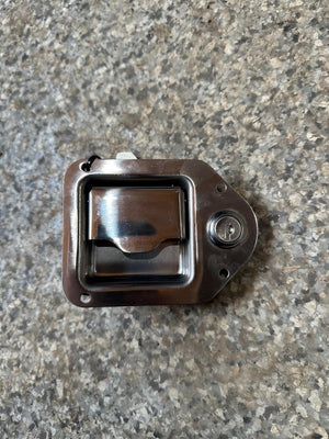 LOCKING STEEL FLUSH TOOLBOX LATCH, LOCKING, W/ KEYS