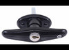 T HANDLE, T-HANDLE TRAILER ENTERANCE LOCK DOOR - BLACK - WITH KEYS, GARAGE DOOR STYLE, 4" HANDLE