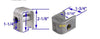 REAR HANGER FOR 1-3/4" DOUBLE EYE SPRINGS, 9/16" HOLE , 0.91"T X 9/16" BOLT HOLE