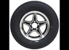 LEGEND 205/75R15 SPARE TIRE ON GLOSS BLACK ALUMINUM WHEEL, 5 LUG 5X4.5 , LRD
