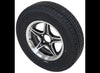 LEGEND 205/75R15 SPARE TIRE ON GLOSS BLACK ALUMINUM WHEEL, 5 LUG 5X4.5 , LRD