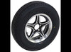 LEGEND 205/75R15 SPARE TIRE ON GLOSS BLACK ALUMINUM WHEEL, 5 LUG 5X4.5 , LRD