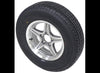 LEGEND 205/75R15 SPARE TIRE ON GUNMETAL / GRAY ALUMINUM WHEEL, 5 LUG 5X4.5 , LRD