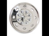 WHEEL COVER, SIMULATOR, HUB CAP, STAINLESS STEEL, POLISHED FOR 16" 8 LUG WHEELS - SET OF 4