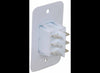 12V MOMENTARY SWITCH WITH FACEPLATE, ON/OFF/ON - DPDT - WHITE