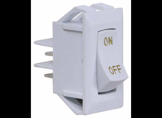 SINGLE ROCKER SWITCH, ON / OFF - SPST - WHITE , LIGHT SWITCH
