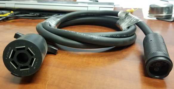 SURE-TRAC 7-WAY CONNECTOR, FRONT WIRING HARNESS, NEW STYLE WITH OPEN FEMALE END TO 7-PIN ROUND