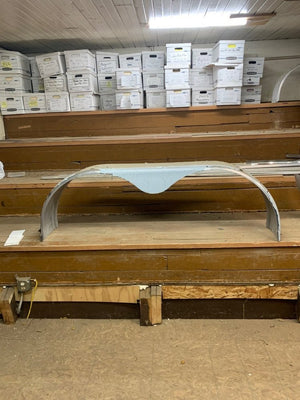 USED ALUMINUM TANDEM AXLE FENDER, SMOOTH, HAS SOME SCUFFS, 13"X74"X23"