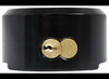 TRIMAX PUCK LOCK FOR TRAILER DOOR HASPS, 3/8" SHACKLE, ALUMINUM, BLACK