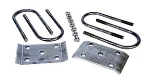 U-BOLT KIT FOR 8K , 3-1/2" ROUND AXLE , WITH U-BOLTS, TIE PLATES AND NUTS, FOR 1 AXLE, 8" LONG