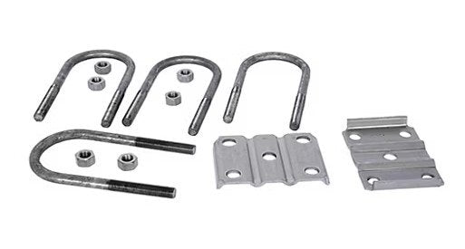 U-BOLT KIT FOR 5.2K - 7K, 3" ROUND AXLE , WITH U-BOLTS, TIE PLATES AND NUT, FOR 1 AXLE, 7-1/4" L