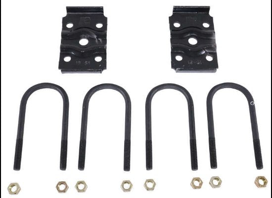 U-BOLT KIT FOR 3.5K , 2-3/8" ROUND AXLE , WITH U-BOLTS, TIE PLATES AND NUTS, FOR 1 AXLE, 6-1/4" L