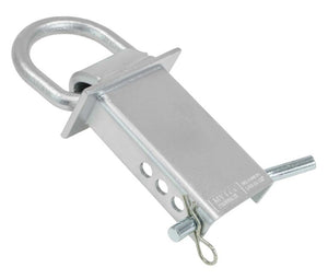 D-RING FORGED STAKE POCKET D-RING, ZINC COATED, FOR 2"X4" STAKE POCKET, 5,400lbs WLL, DROP IN D-RING