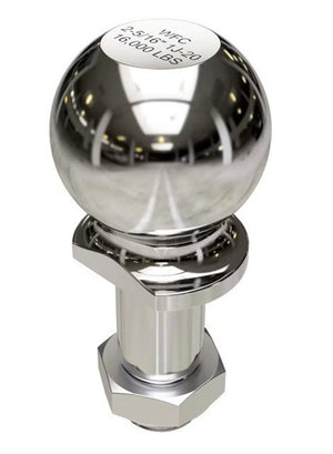 2-5/16" WALLACE FORGE HITCH BALL - 16K , 1-1/16" SHANK , 2-1/2" SHAFT , FOR DPH & DPR COMBO PINTLE