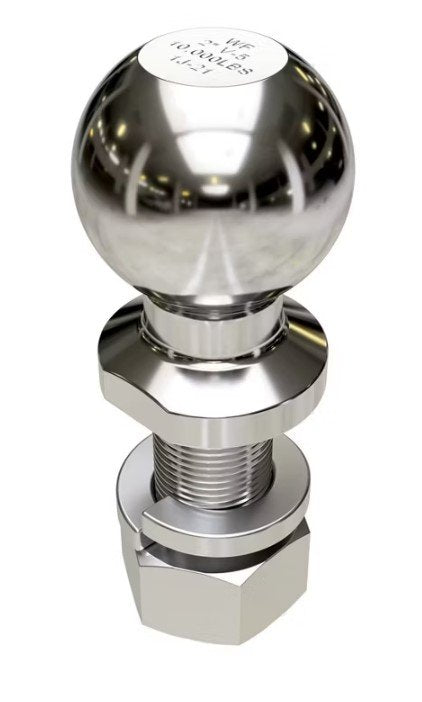 2" BALL , WALLACE FORGE HITCH BALL 10K , 1" SHANK, 2-3/8" SHANK LENGTHZINC