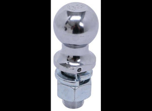 TOWSMART 1-7/8" HITCH BALL, 1" DIAMETER X 2"" LONG SHANK - CHROME - 2,000LBS