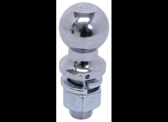 TOWSMART 1-7/8" HITCH BALL, 1" DIAMETER X 2"" LONG SHANK - CHROME - 2,000LBS