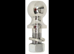 2" HITCH BALL - 1" DIAMETER X 2 1/8" LONG SHANK CHROME 7,500LBS