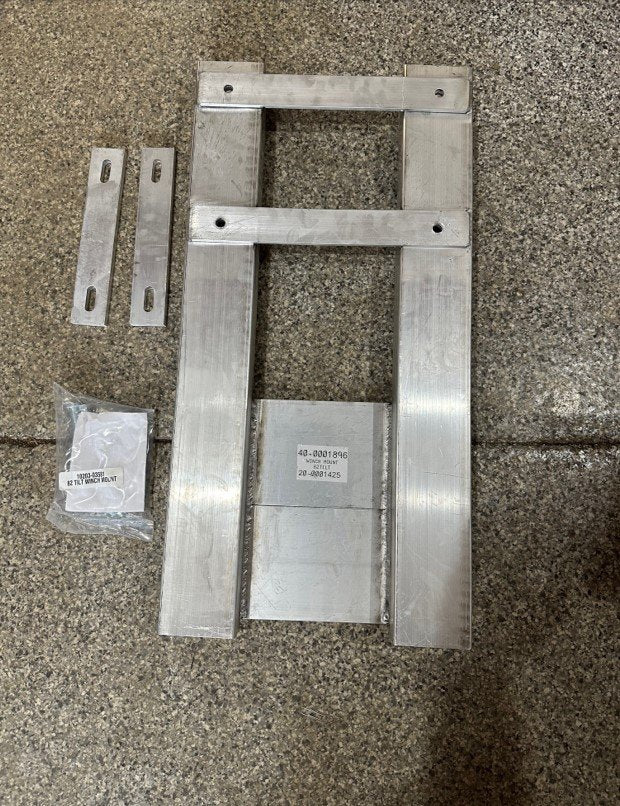 WINCH MOUNT 82 TILT, COMPLETE ASSEMBLY WITH MOUNTING HARDWARE, WINCH PLATE