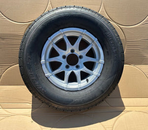 ALUMA 5 SPOKE SPLIT, ALUMNIUM EAGLE W/ ST205/75R14 LRD, 5 ON 4.5, 5X4.5 SPARE TIRE