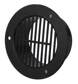 AIR VENT TUBE, BLACK, ROUND FOR INTERIOR ENCLOSED, FITS 3" HOLE, 4.15" MOUNTING FLANGE