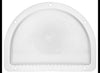 HALF MOON AIR VENT, WHITE, FOR EXTERIOR ENCLOSED, 8"L X 6"W X 1-1/4"H