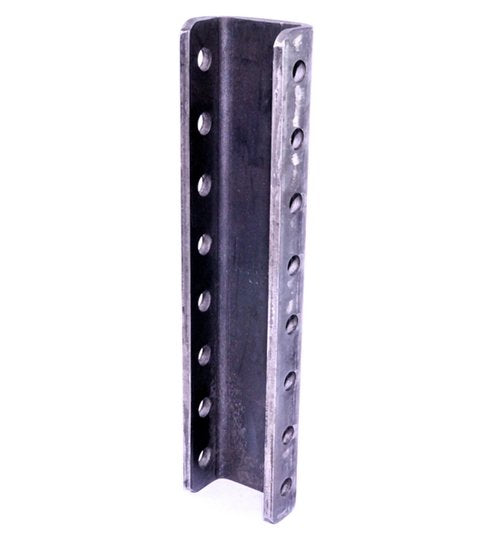 8 HOLE ADJUSTABLE C-CHANNEL, CHANNEL BRACKET, WELD ON, 16-1/2" T , 20K CAPACITY