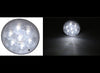 4" ROUND LED CLEAR / WHITE TRAILER LIGHT, 7 DIODE, CLEAR LENS, OVERALL 4-1/4" ROUND