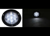 4-1/4" ROUND LED CLEAR / WHITE TRAILER LIGHT, FLANGE SURFACE MOUNT 5-1/2", 7 DIODE, CLEAR LENS
