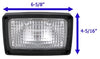 UTILITY WORK LIGHT, INCANDESCENT, RECTANGLE 6-5/8" X 4-5/16", CLEAR LENS 12V HALOGEN