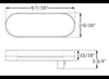 6-7/16" X 2-5/16" OVAL LED TRAILER TAIL LIGHT, STOP, TURN, 22 DIODE, RED/CLEAR LENS