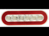 6-7/16" X 2-5/16" OVAL LED TRAILER TAIL LIGHT, STOP, TURN, 22 DIODE, RED/CLEAR LENS