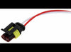 2 WIRE TAIL LIGHT PLUG, SUPER SEAL AMP PLUG, 10" LONG, WEATHERTIGHT PLUG, PIGTAIL