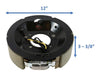 ELECTRIC DRUM BRAKE ASSEMBLY RH, 8K-9K Per Pair 12-1/4" X 3-3/8" , 4 BOLT - RETAIL BOXED