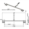CAM BAR LOCK ASSEMBLY WITH 45" BAR, ZINC COATED STEEL, 35"-7/8" HINGE SPACING, 4 BOLT CAMBAR
