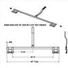 CAM BAR LOCK ASSEMBLY WITH 36" BAR, ZINC COATED STEEL, 28.14" HINGE BOLT HOLE SPACING, 4 BOLT CAMBAR