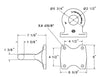 BOLT ON LUNETTE RING, 24K, 2-3/8" ID, FLATE PLATE MOUNT - 4 BOLT HOLES