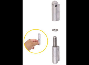WELD ON HINGE, 3-15/16" X 3/8" PIN DIAMETER, STAINLESS STEEL BUSHING, ALUMINUM HINGE