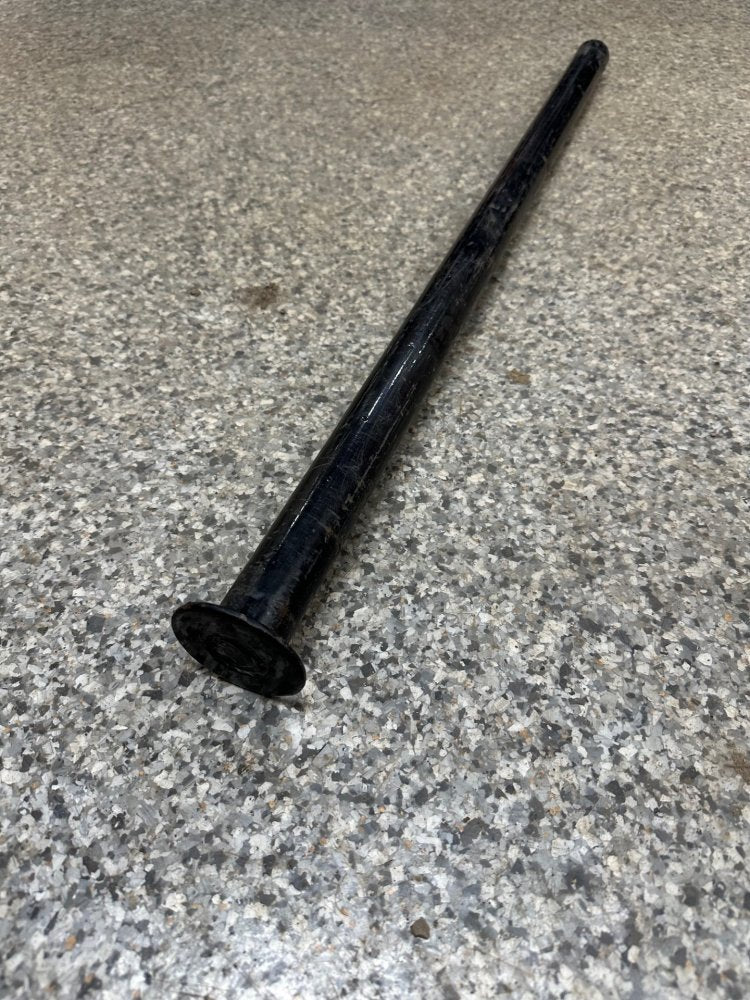30" X 1-3/4" ROD ASSEMBLY FOR STAND UP / FLIP UP RAMPS, WASHER END, RETAINER HOLE, STEEL, RAMP BAR
