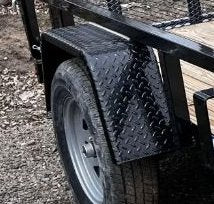 SURE-TRAC 10"X19.25"X36" 14 GA SINGLE AXLE FENDER DTP STEEL, BLACK, WITH BACKER