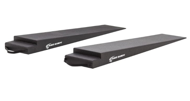 RACE RAMP - 5" H TRAILER RAMP, 4.3 DEGREE APPROACH ANGLE, NOTCH RAMP, 67"x14"x5"-2"